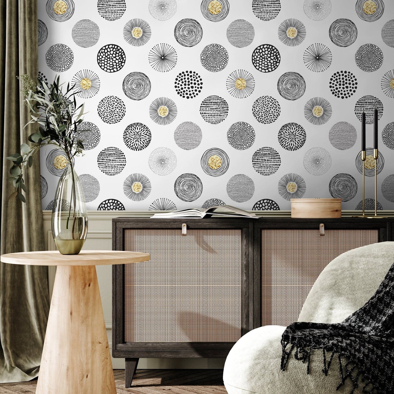 Abstract Circles Art Wallpaper - A029 - WallTrend