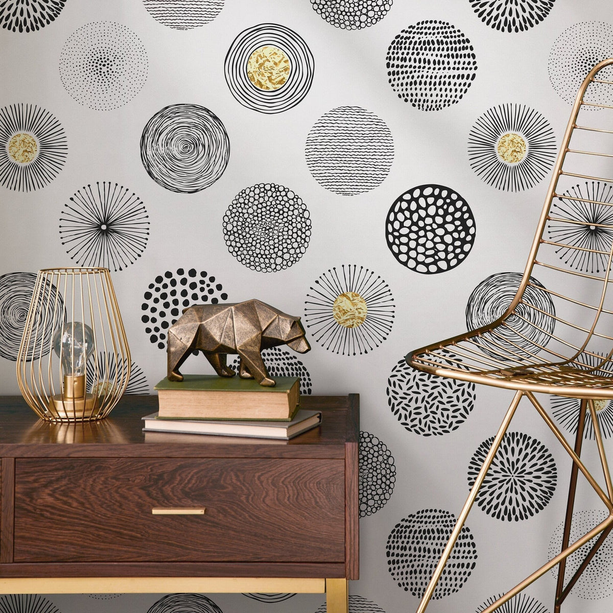 Abstract Circles Art Wallpaper - A029 - WallTrend