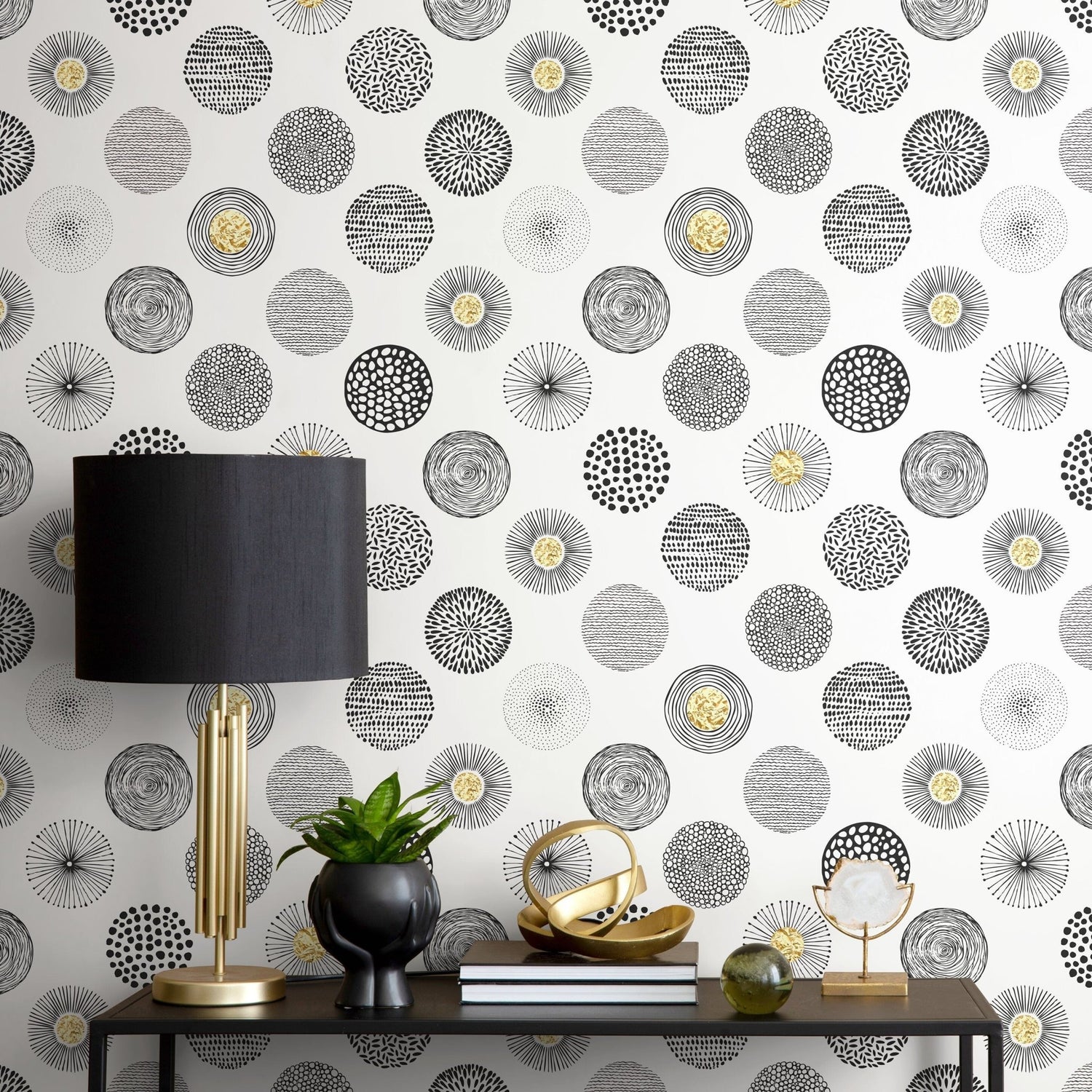 Abstract Circles Art Wallpaper - A029 - WallTrend