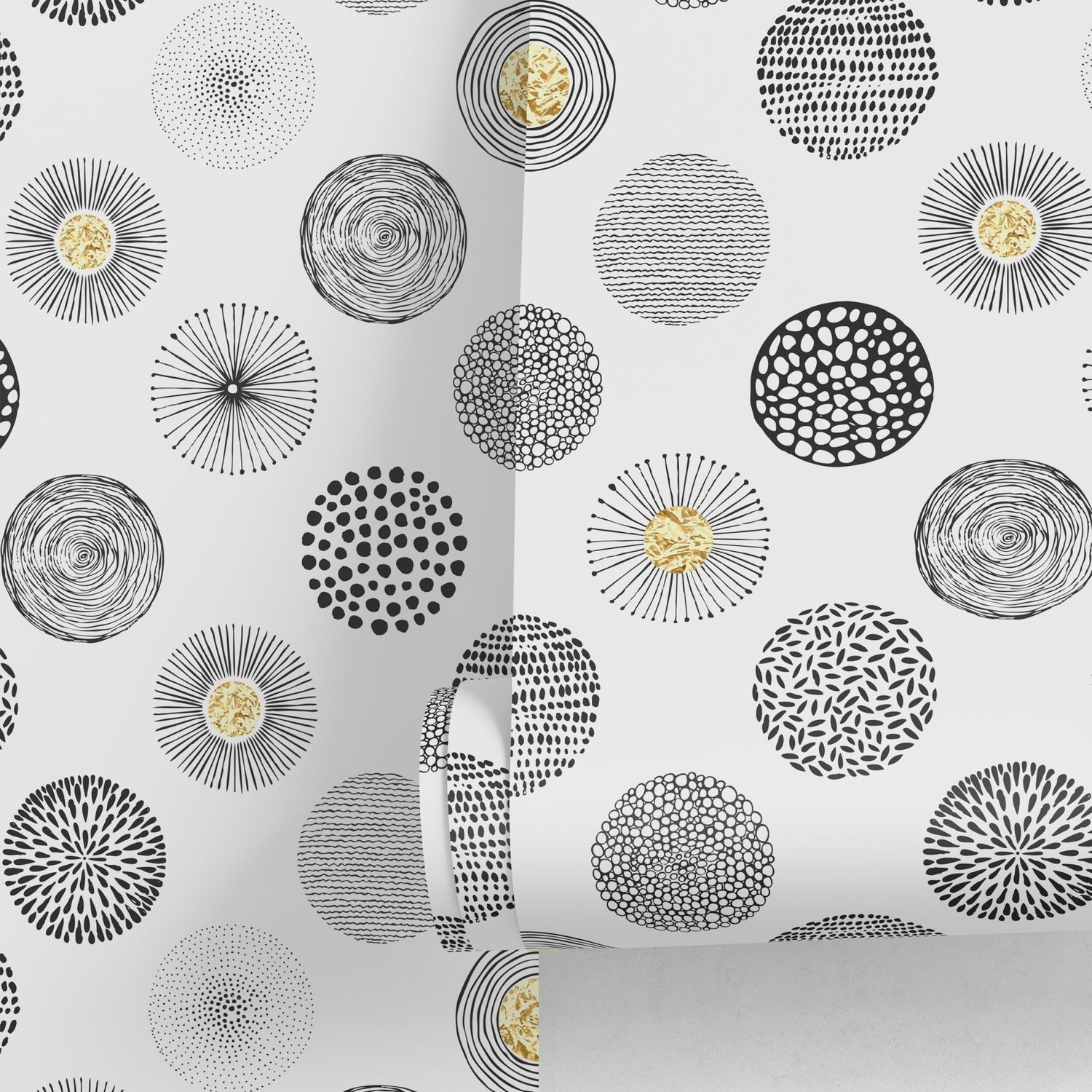 Abstract Circles Art Wallpaper - A029 - WallTrend