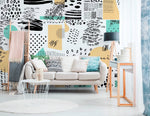 Abstract Collage Wallpaper - B158 - WallTrend