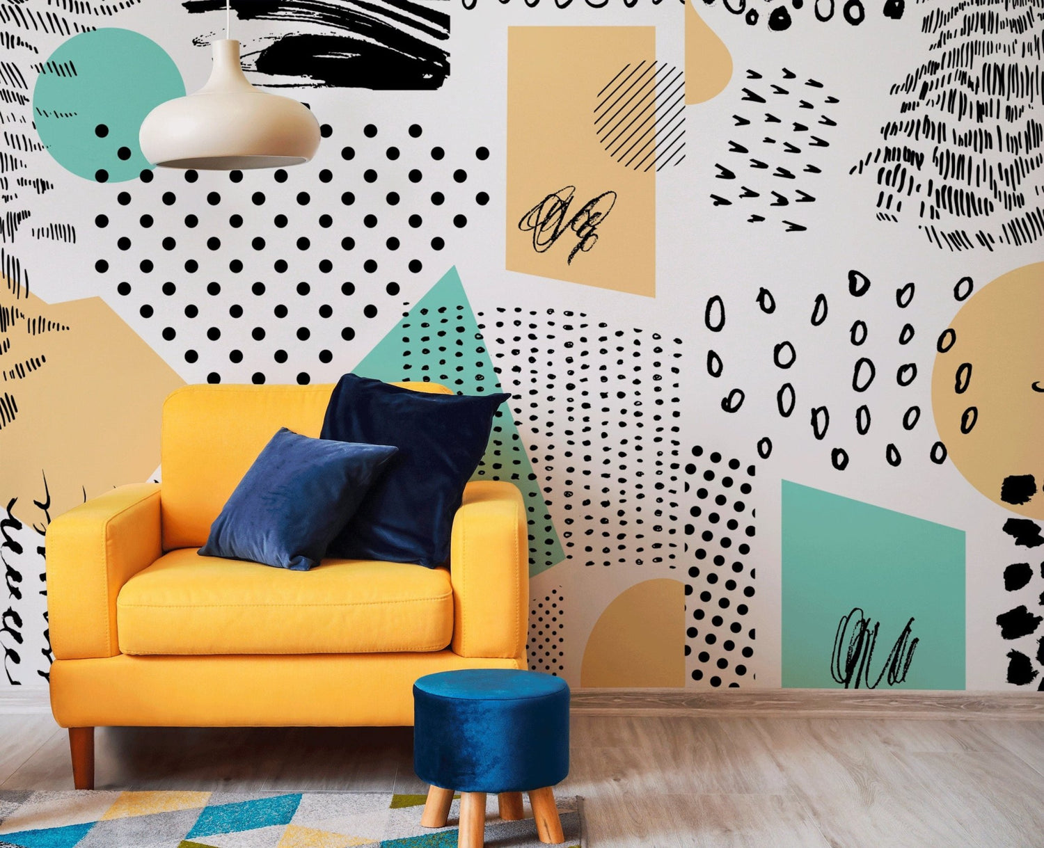 Abstract Collage Wallpaper - B158 - WallTrend