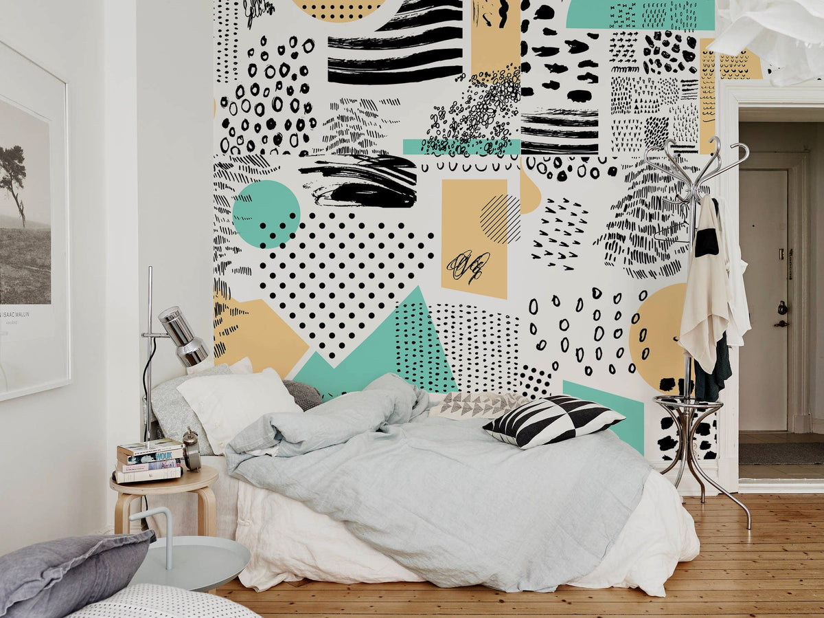 Abstract Collage Wallpaper - B158 - WallTrend