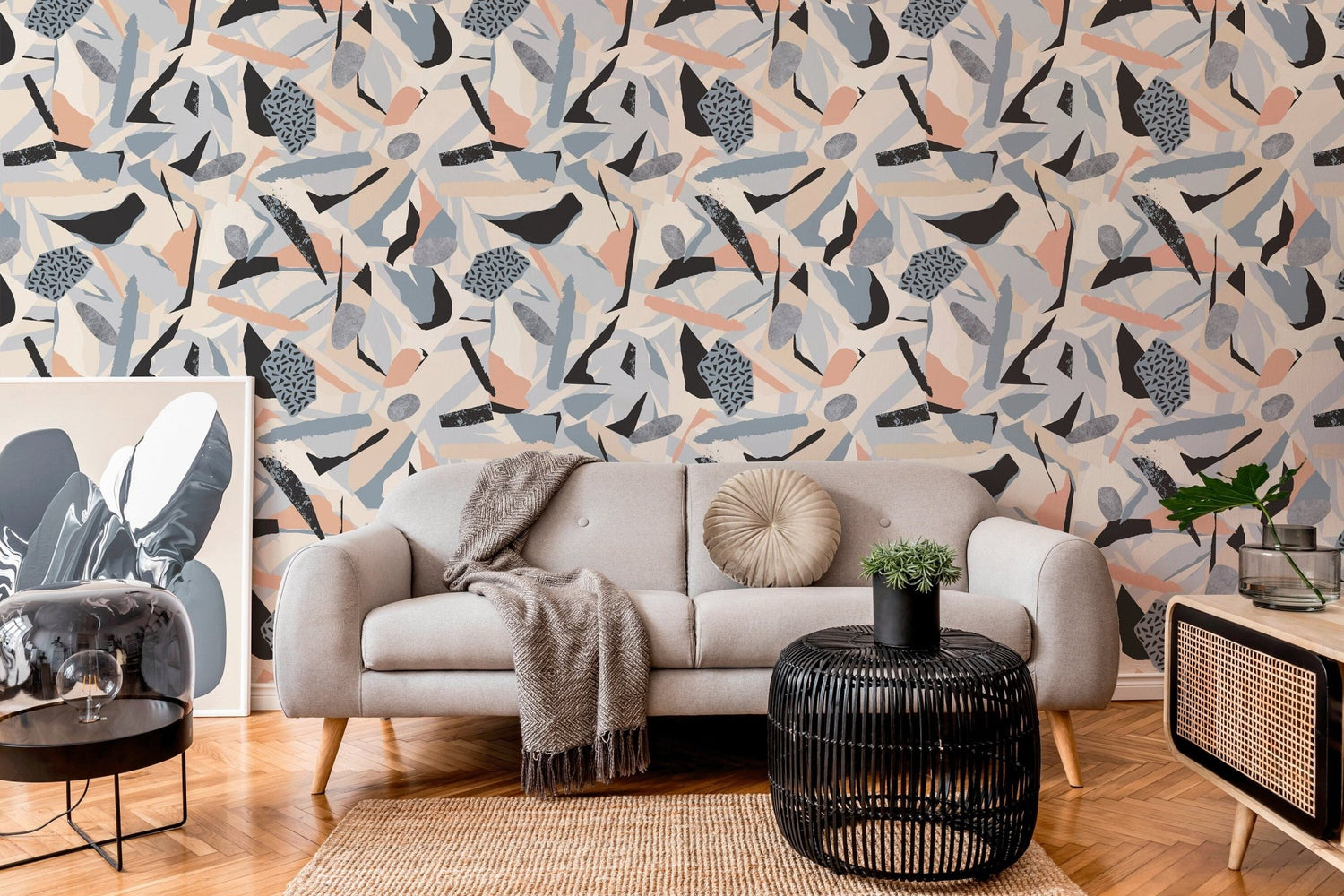 Abstract Collage Wallpaper - B305 - WallTrend