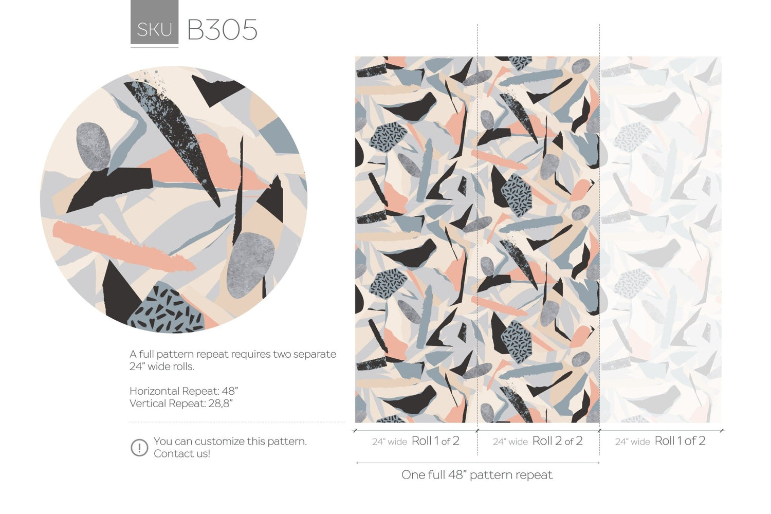 Abstract Collage Wallpaper - B305 - WallTrend