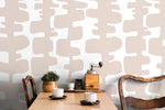 Abstract Cream Puzzle Wallpaper - B968 - WallTrend