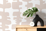 Abstract Cream Puzzle Wallpaper - B968 - WallTrend