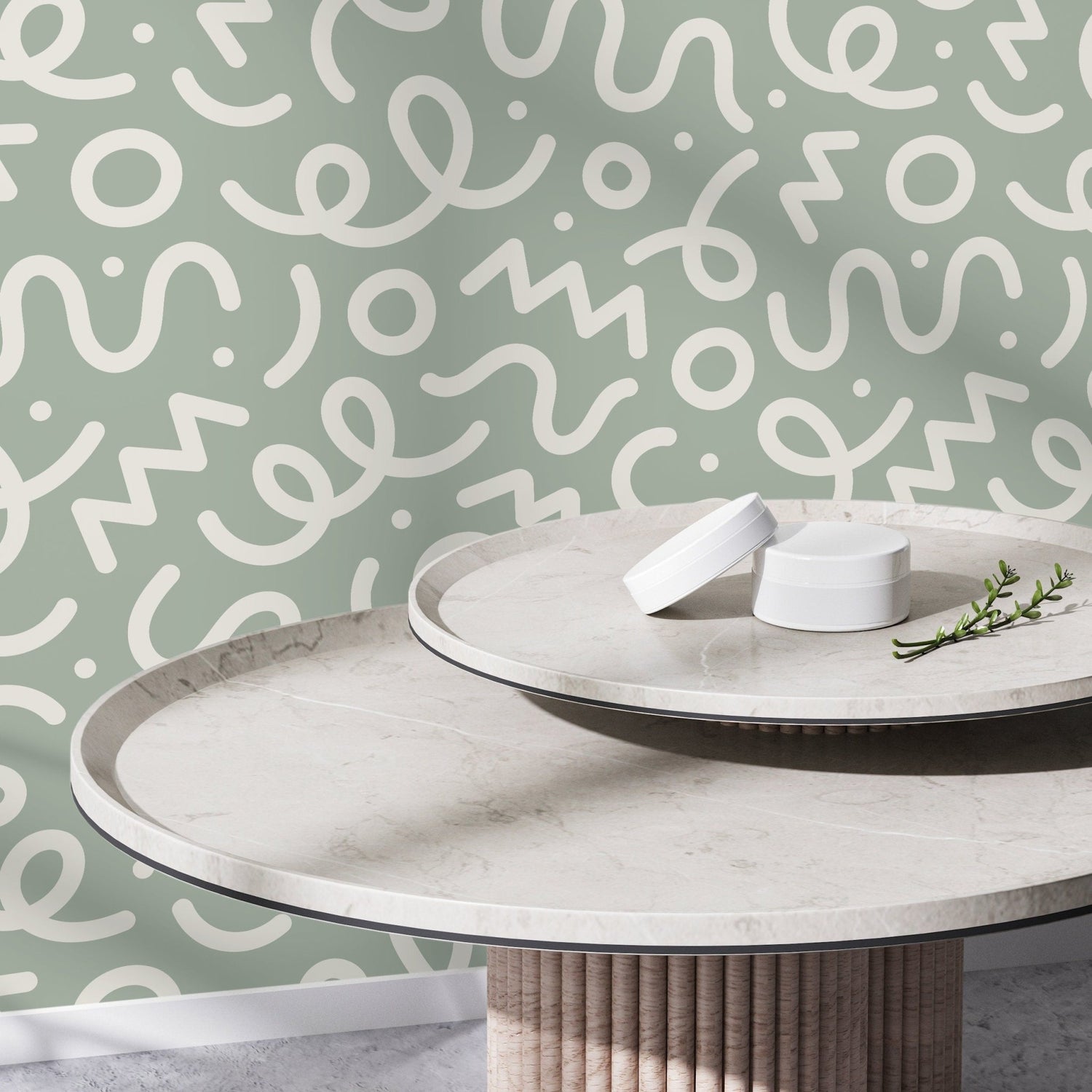 Abstract Curves and Lines Wallpaper - D573 - WallTrend