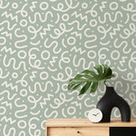 Abstract Curves and Lines Wallpaper - D573 - WallTrend