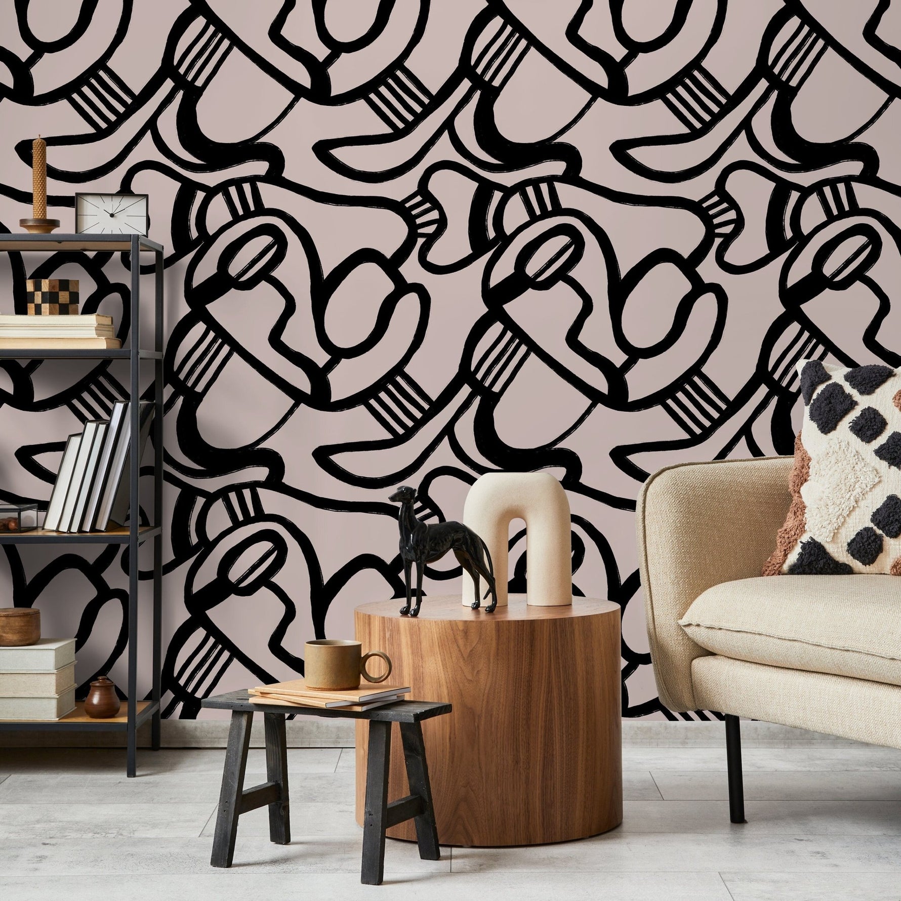 Abstract Curves and Lines Wallpaper - X133 - WallTrend