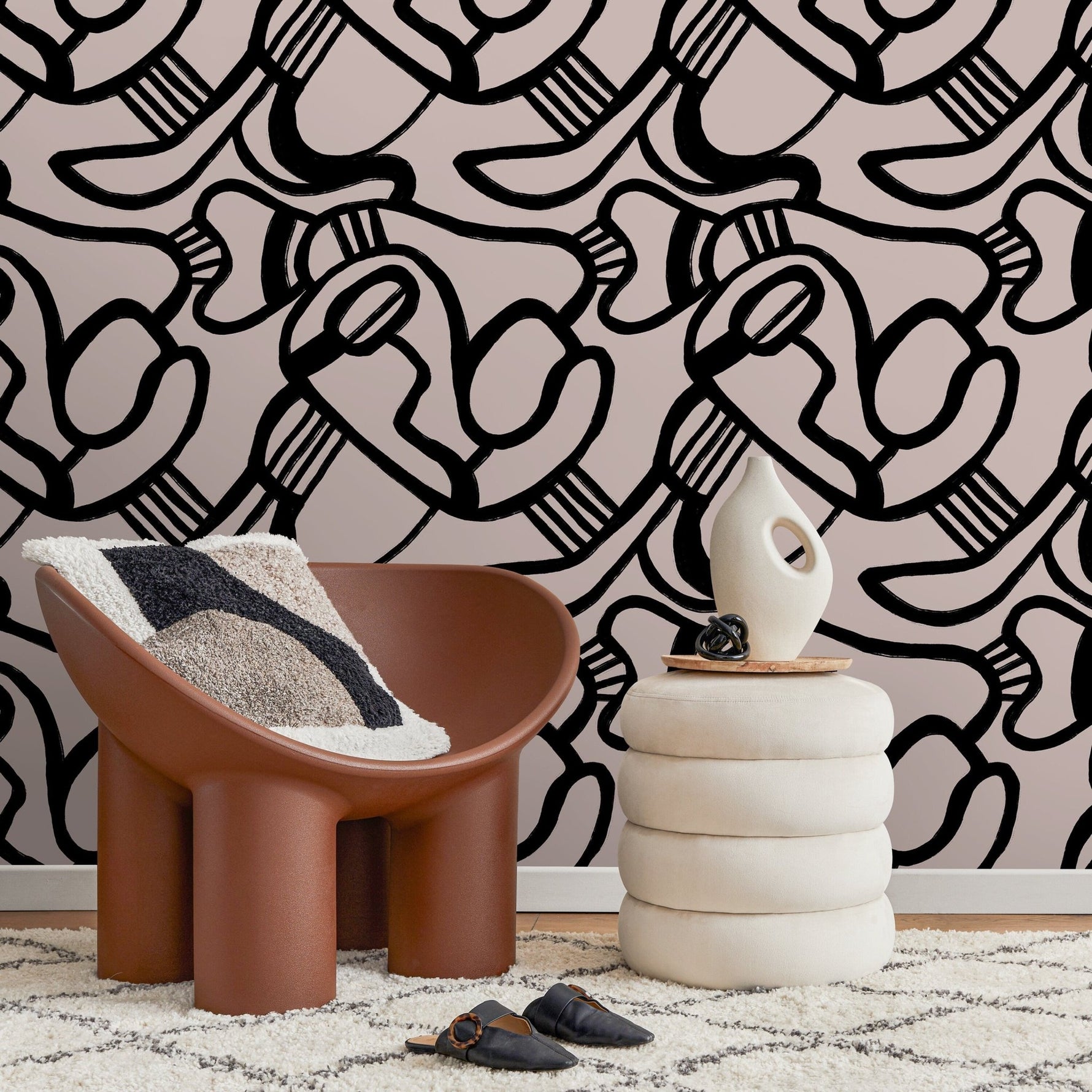 Abstract Curves and Lines Wallpaper - X133 - WallTrend