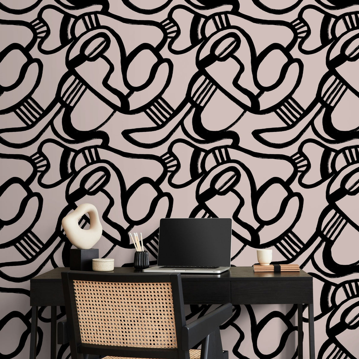 Abstract Curves and Lines Wallpaper - X133 - WallTrend