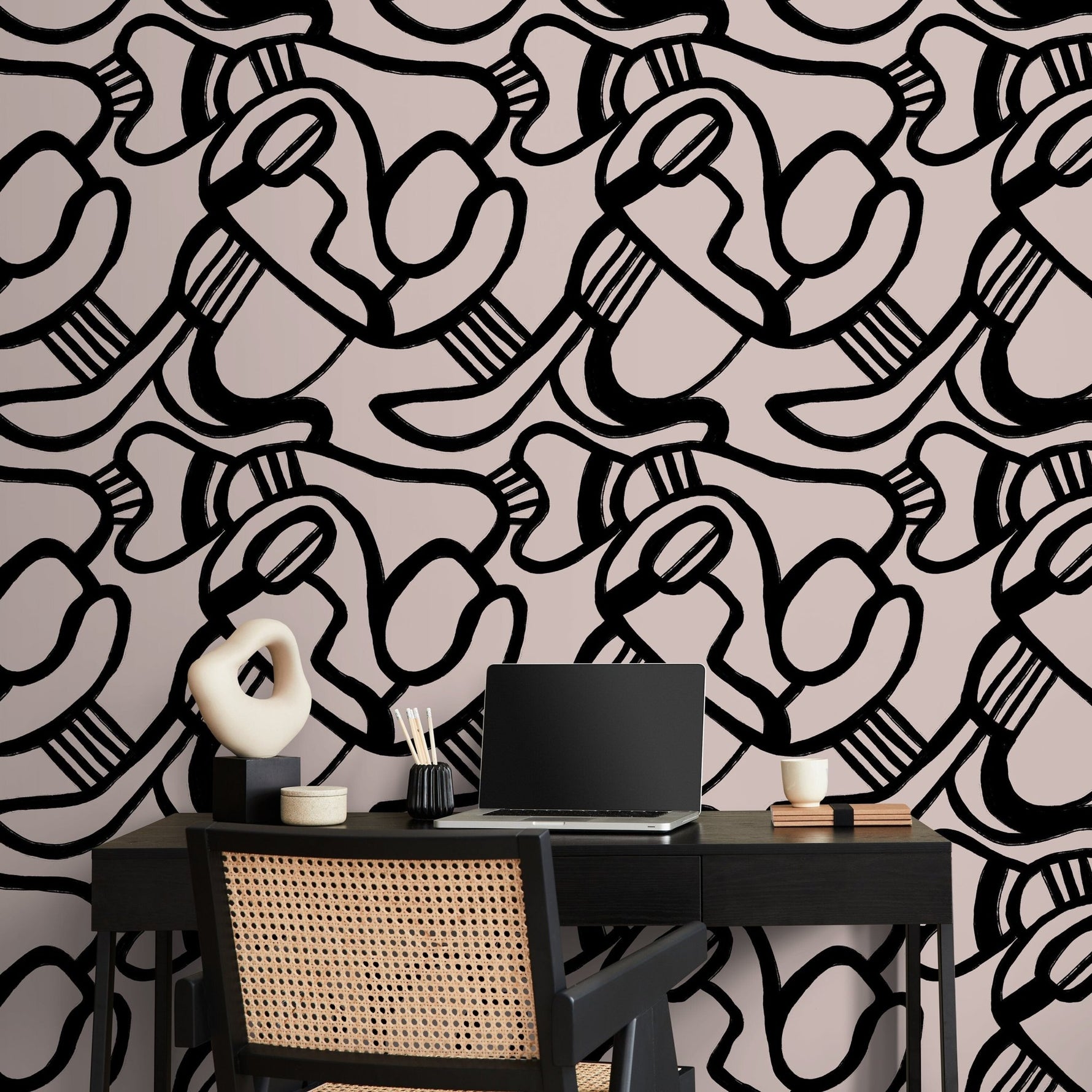 Abstract Curves and Lines Wallpaper - X133 - WallTrend