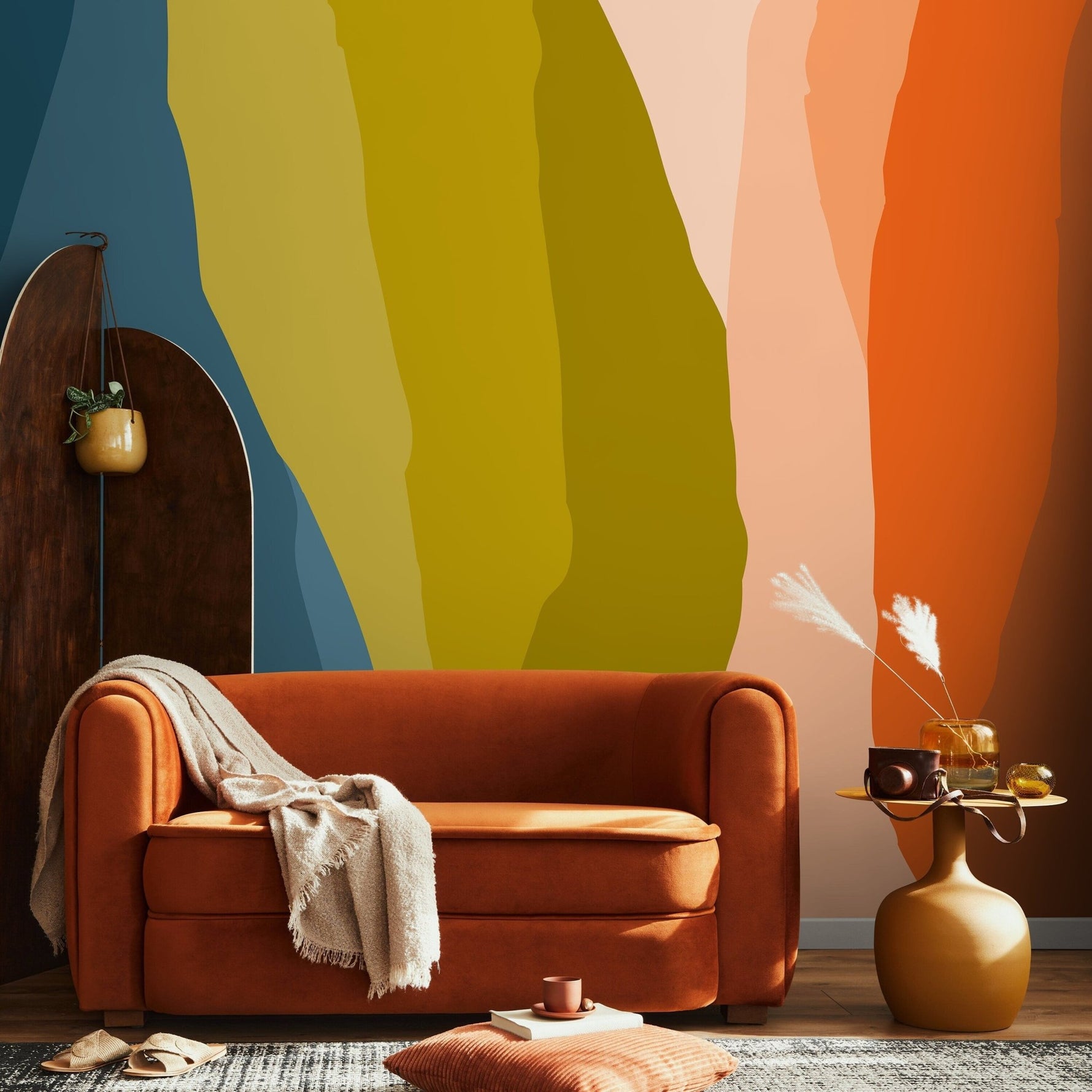 Abstract Curves Wallpaper - B541 - WallTrend