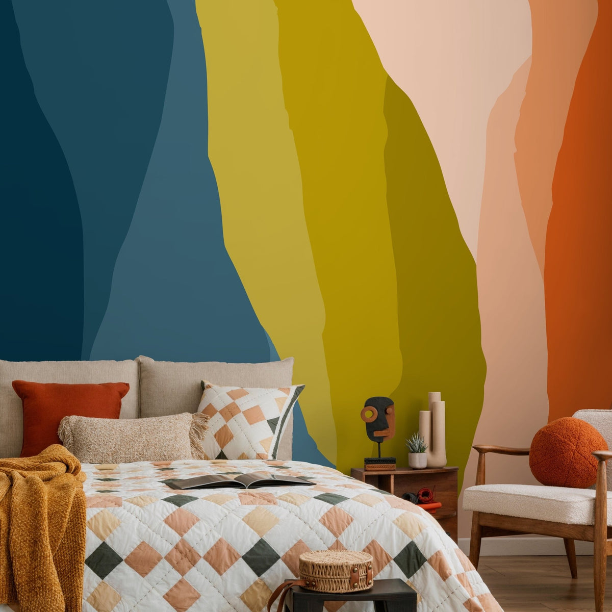 Abstract Curves Wallpaper - B541 - WallTrend