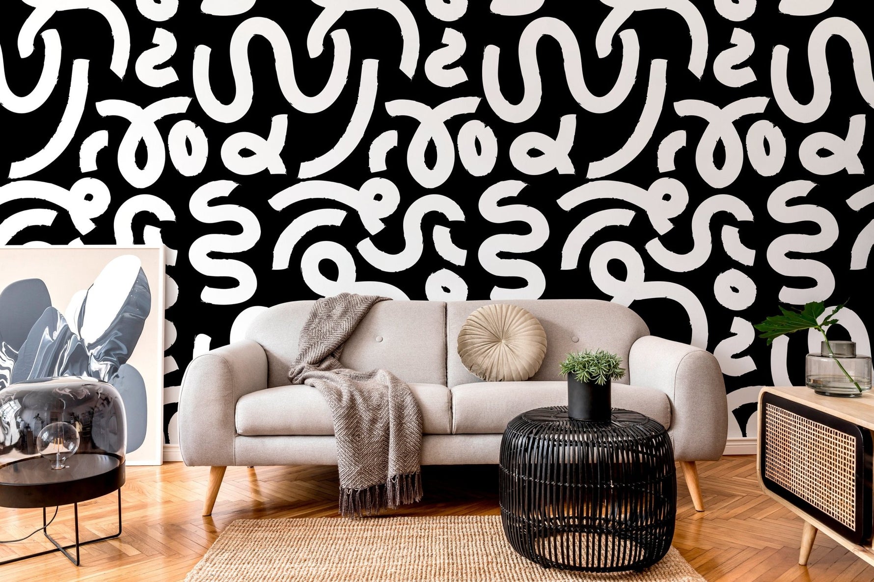 Abstract Curves Wallpaper - B568 - WallTrend