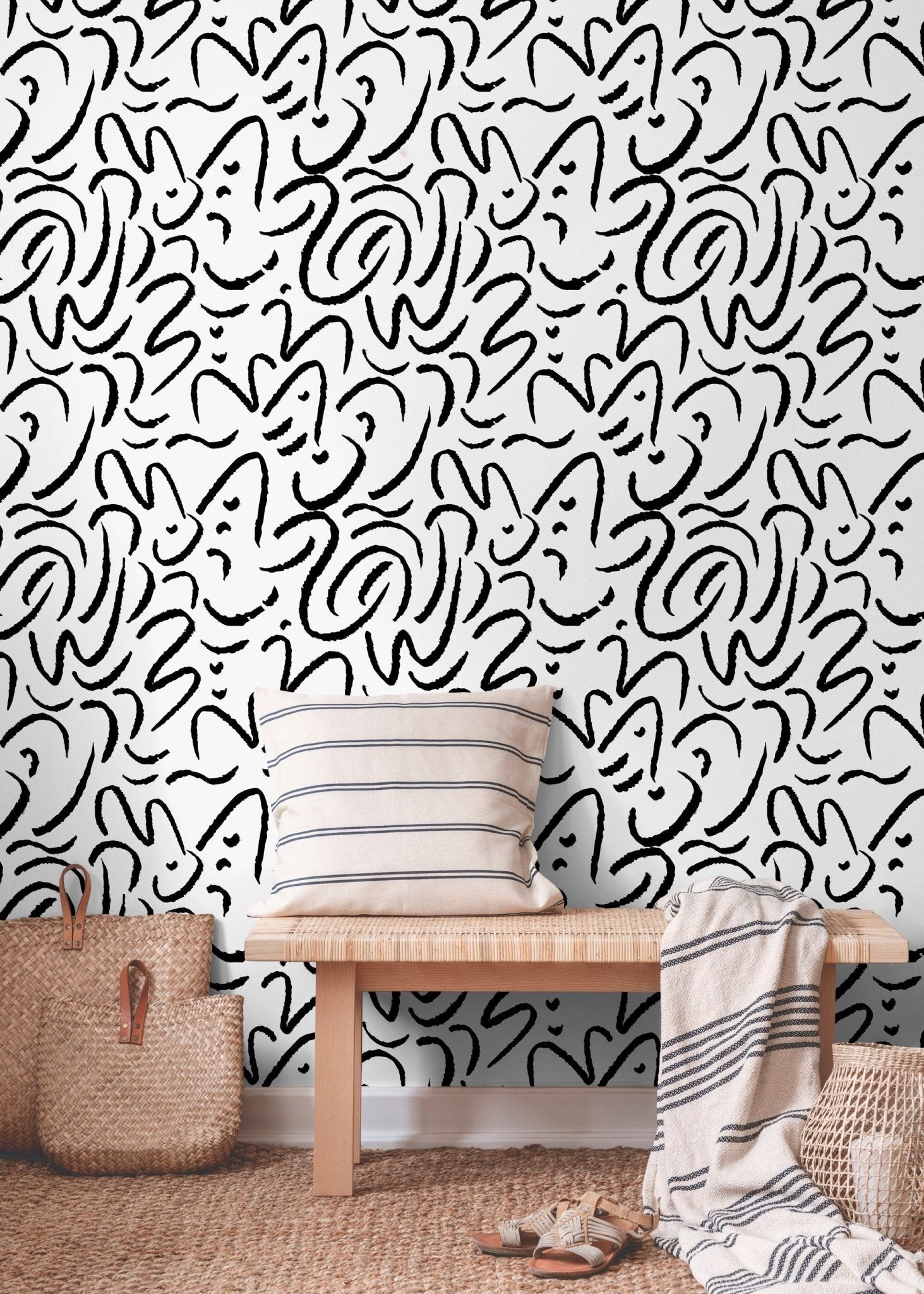 Abstract Curves Wallpaper - C507 - WallTrend