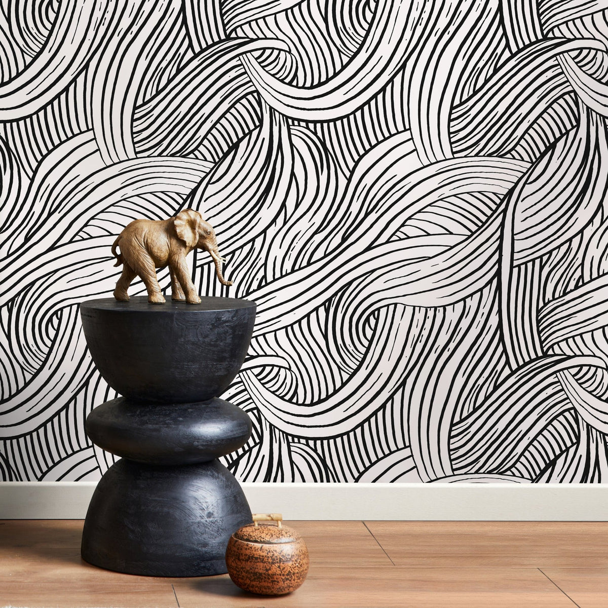 Abstract Curves Wallpaper - C668 - WallTrend