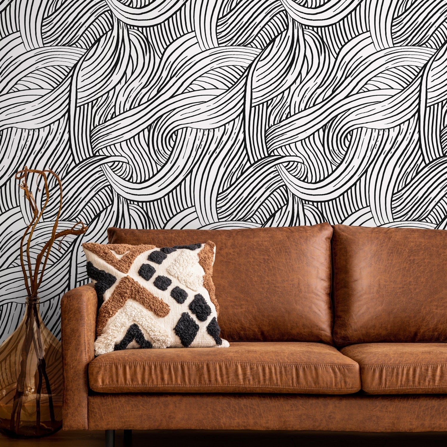 Abstract Curves Wallpaper - C668 - WallTrend