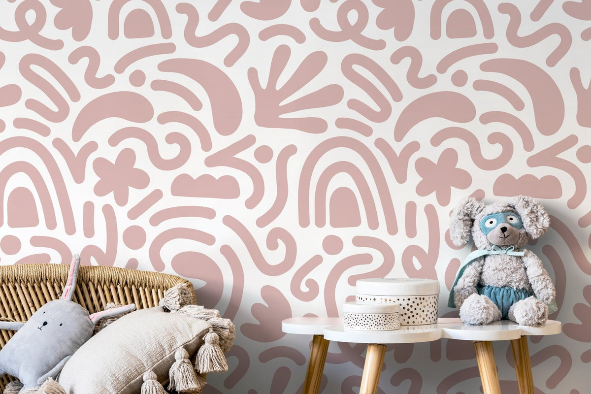 Abstract Doodles Art Wallpaper - D192 - WallTrend