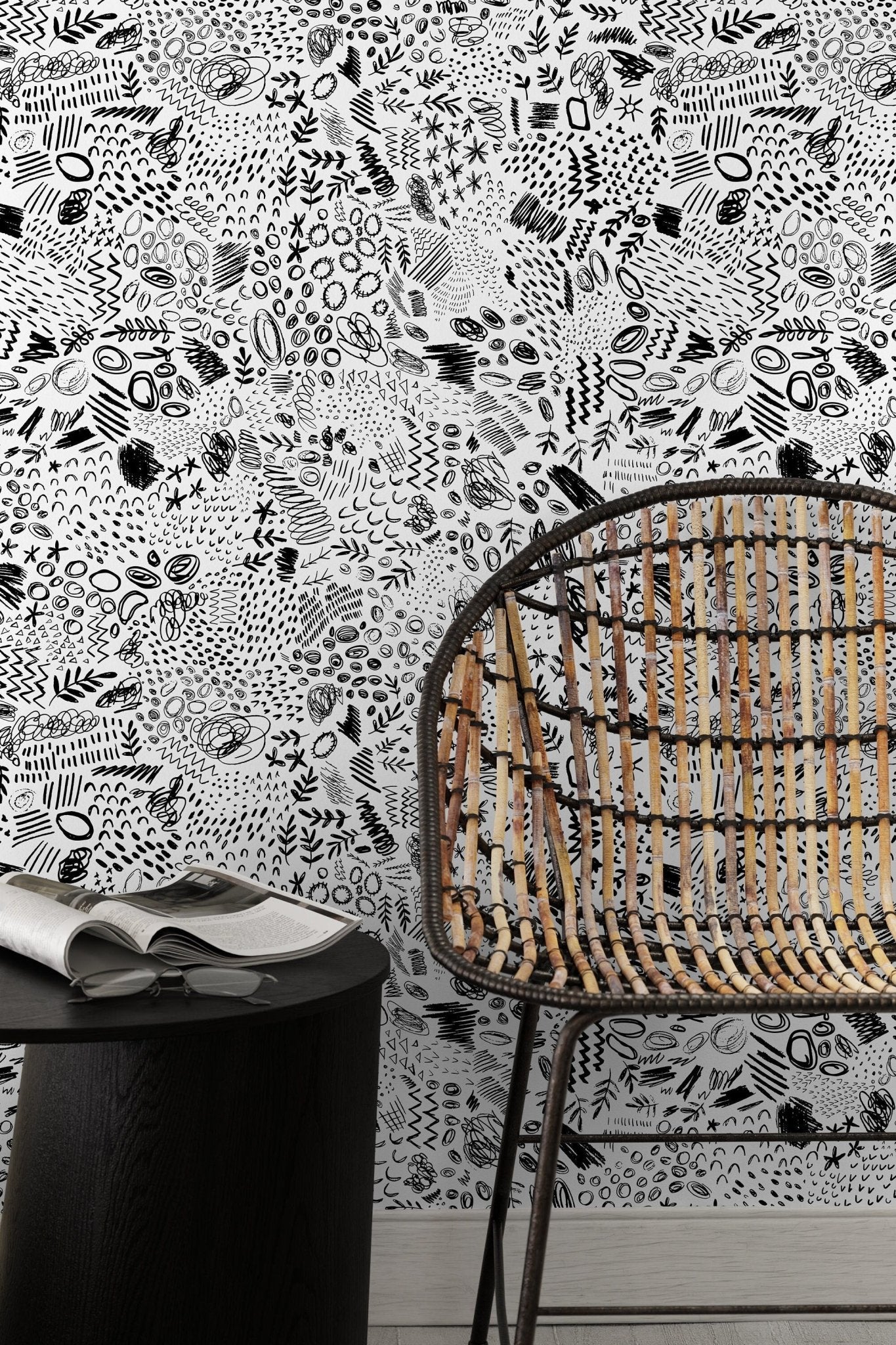 Abstract Doodles Wallpaper - C817 - WallTrend