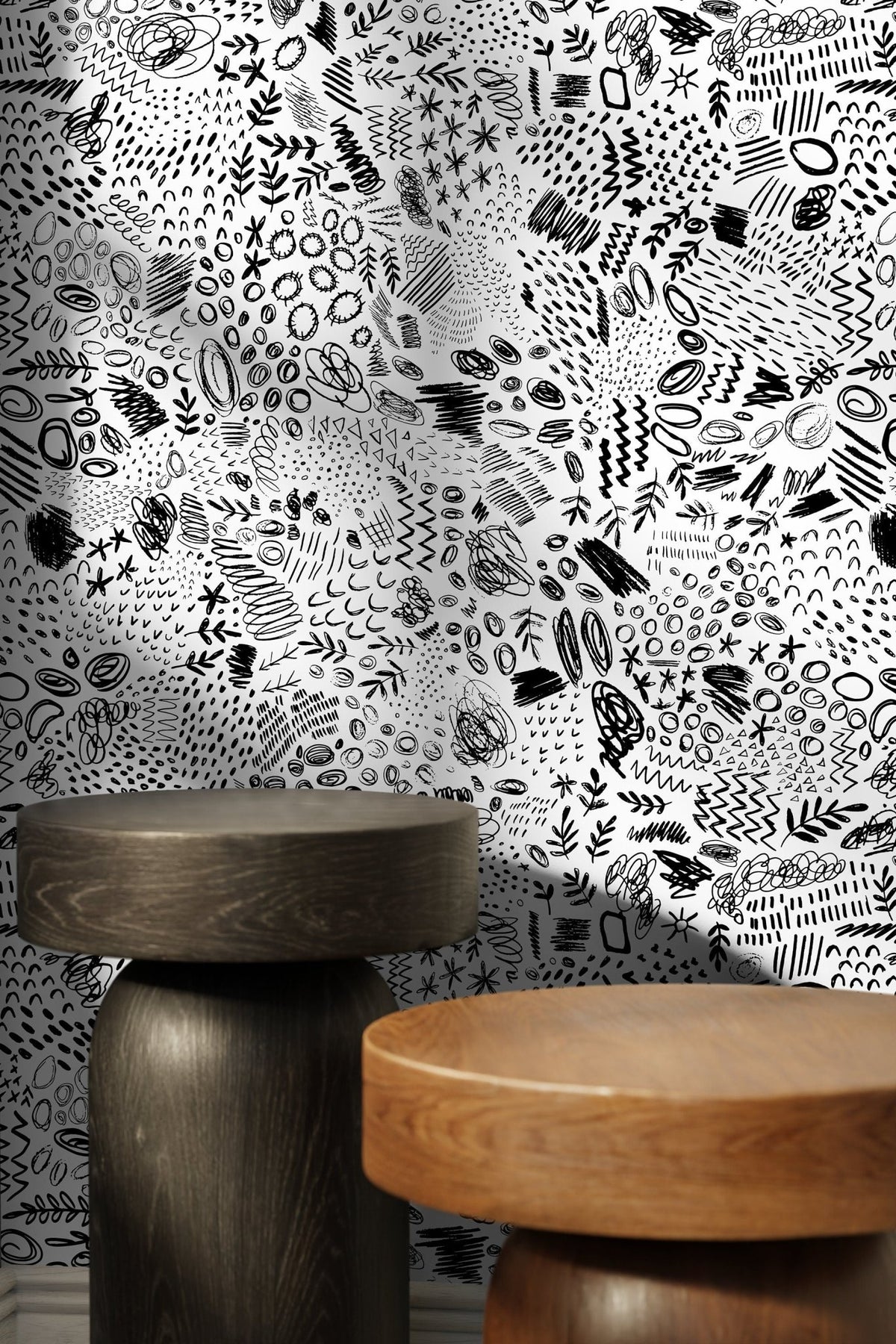 Abstract Doodles Wallpaper - C817 - WallTrend