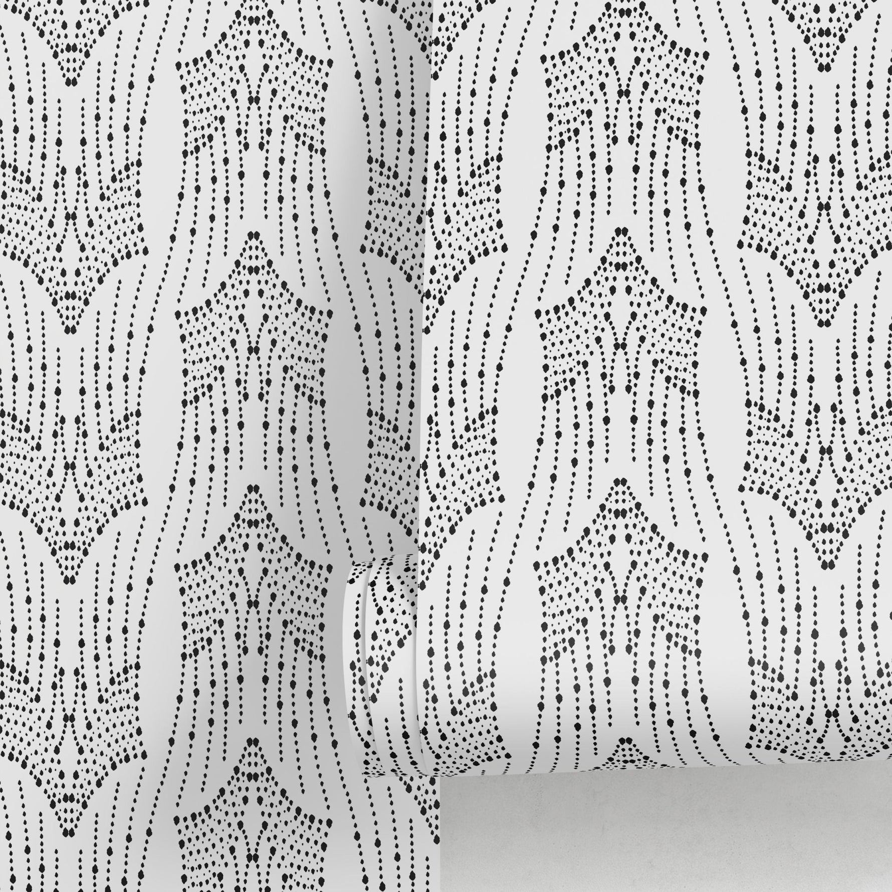 Abstract Dotted Curve Wallpaper - C868 - WallTrend