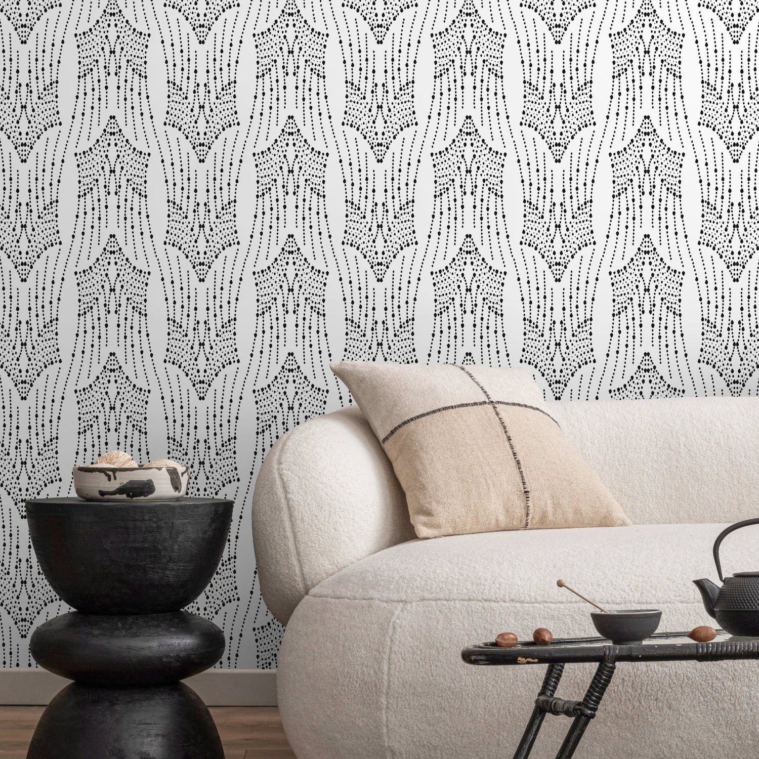 Abstract Dotted Curve Wallpaper - C868 - WallTrend