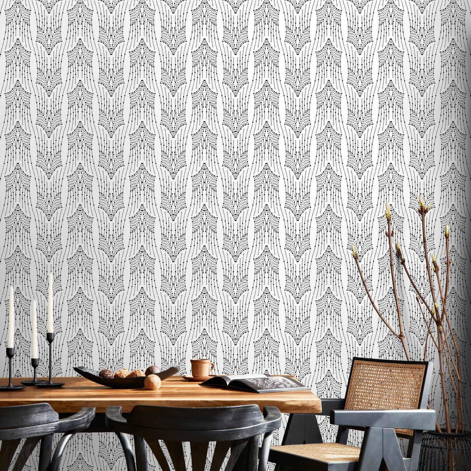 Abstract Dotted Curve Wallpaper - C868 - WallTrend