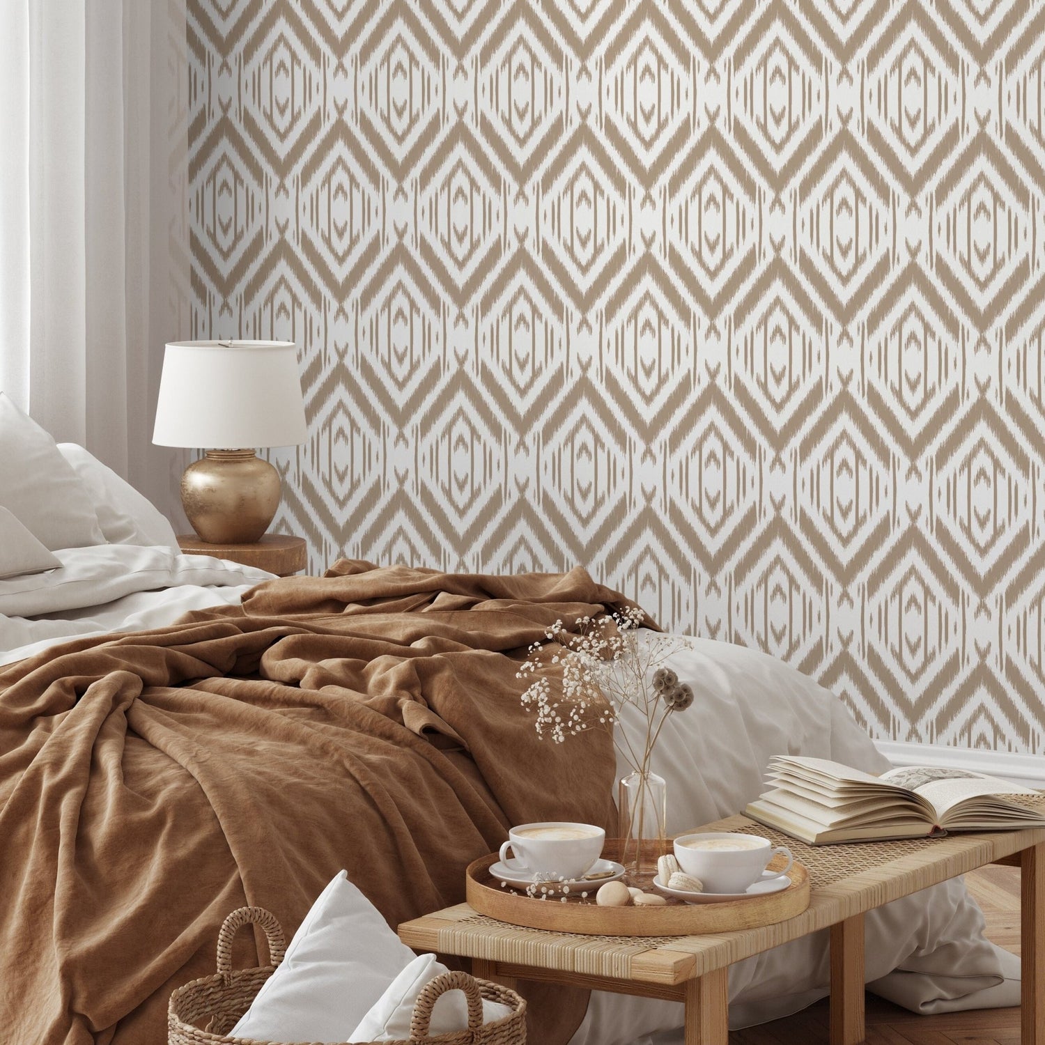 Abstract Ethno Ikat Wallpaper - C745 - WallTrend