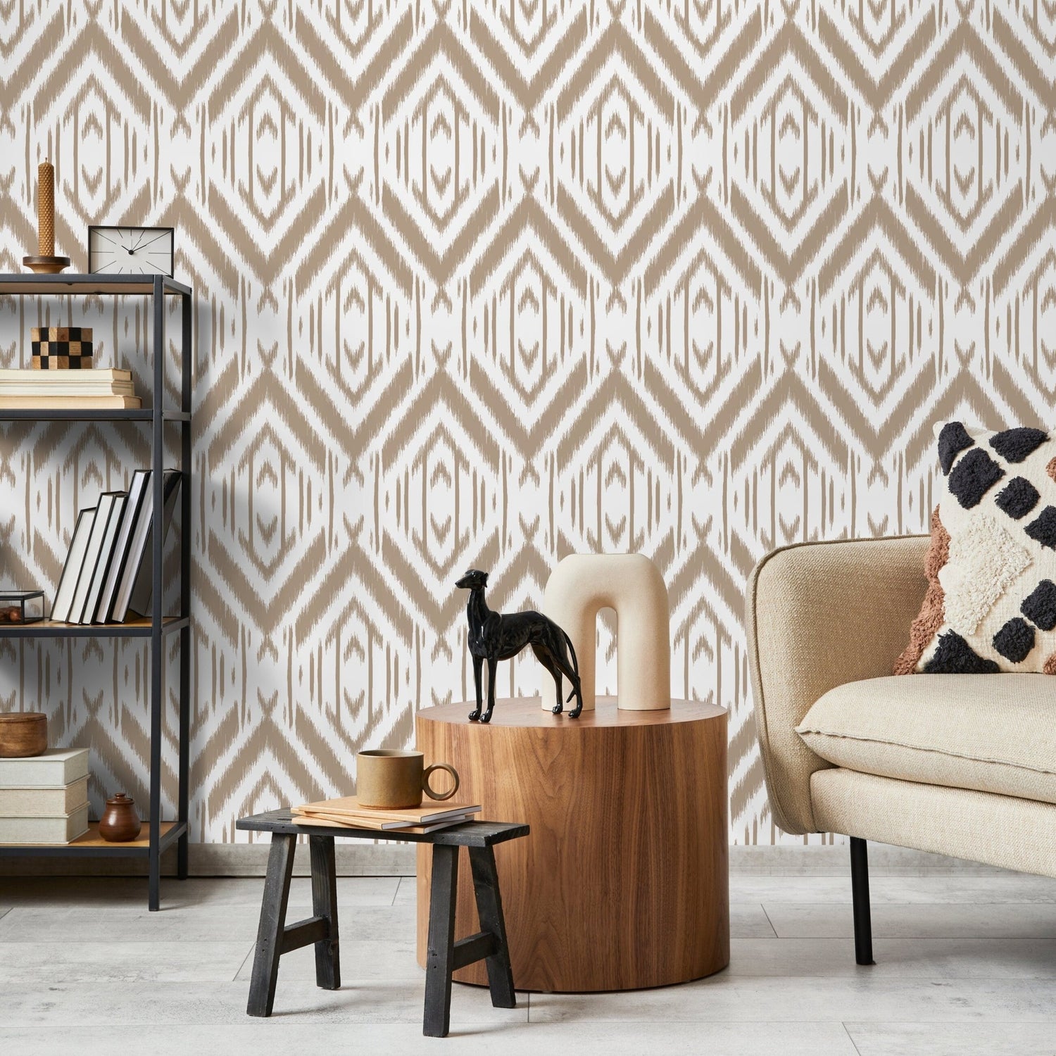 Abstract Ethno Ikat Wallpaper - C745 - WallTrend