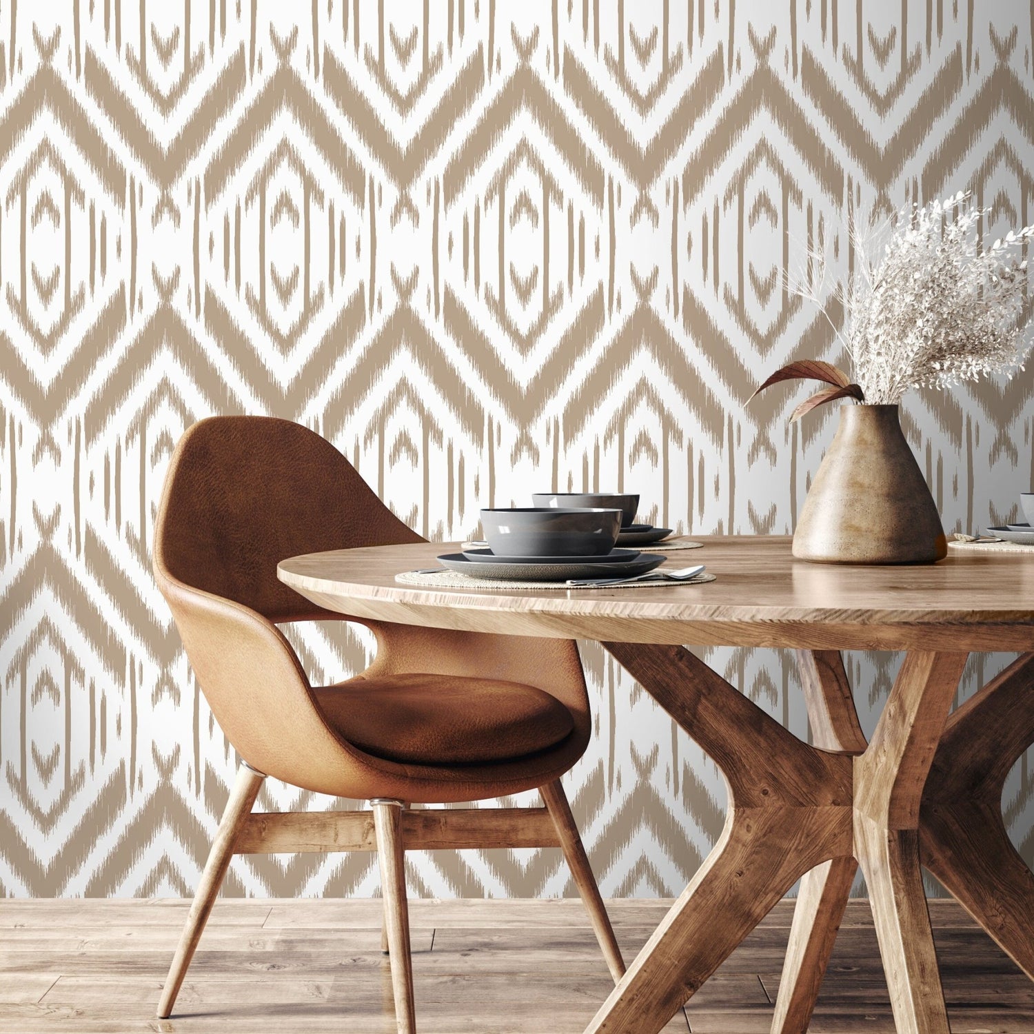 Abstract Ethno Ikat Wallpaper - C745 - WallTrend