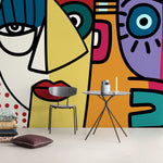 Abstract Faces Artwork Wallpaper - D566 - WallTrend