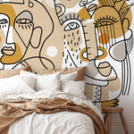 Abstract Faces Wallpaper - D554 - WallTrend