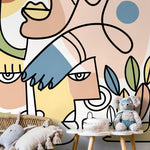 Abstract Faces Wallpaper - D555 - WallTrend