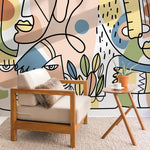 Abstract Faces Wallpaper - D555 - WallTrend