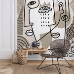 Abstract Faces Wallpaper - D583 - WallTrend