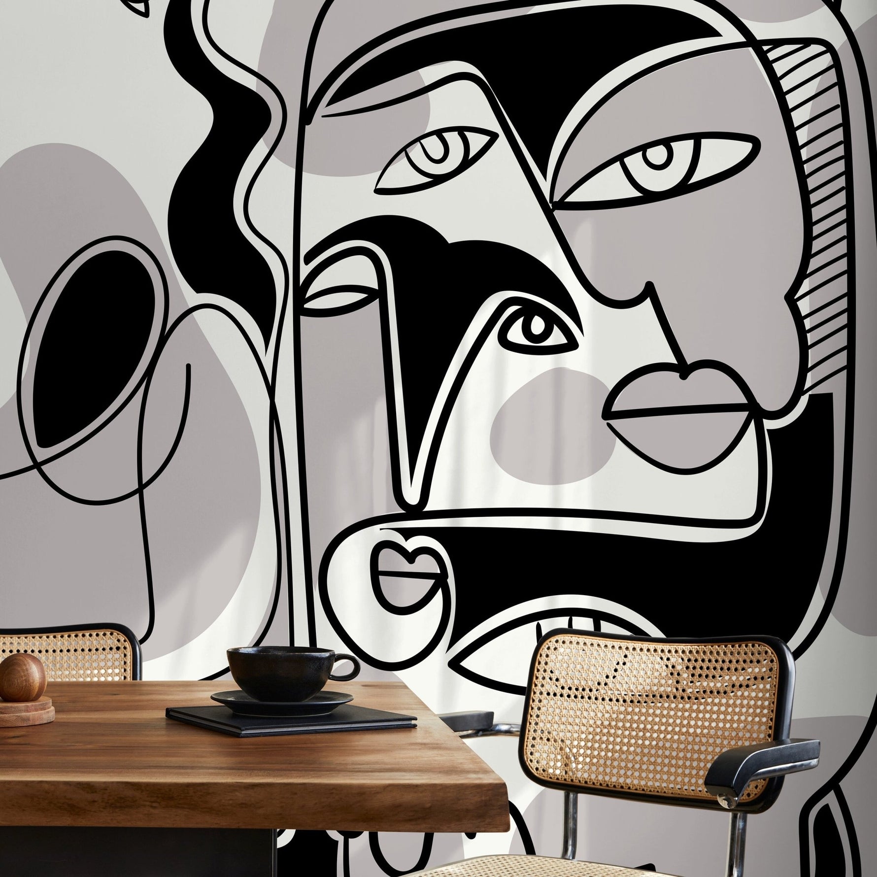 Abstract Faces Wallpaper - D588 - WallTrend