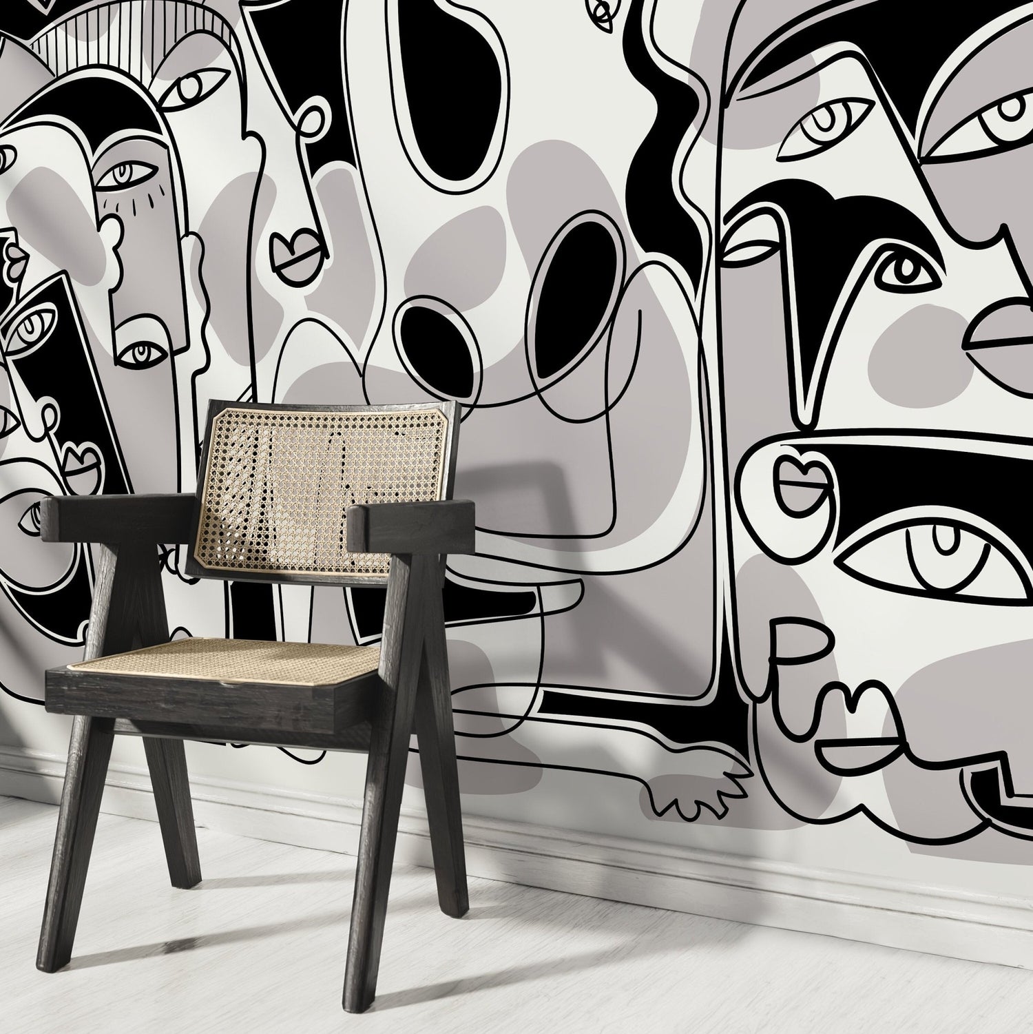 Abstract Faces Wallpaper - D588 - WallTrend