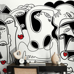 Abstract Faces Wallpaper - D589 - WallTrend