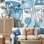 Abstract Faces Wallpaper - D606 - WallTrend