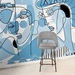 Abstract Faces Wallpaper - D606 - WallTrend