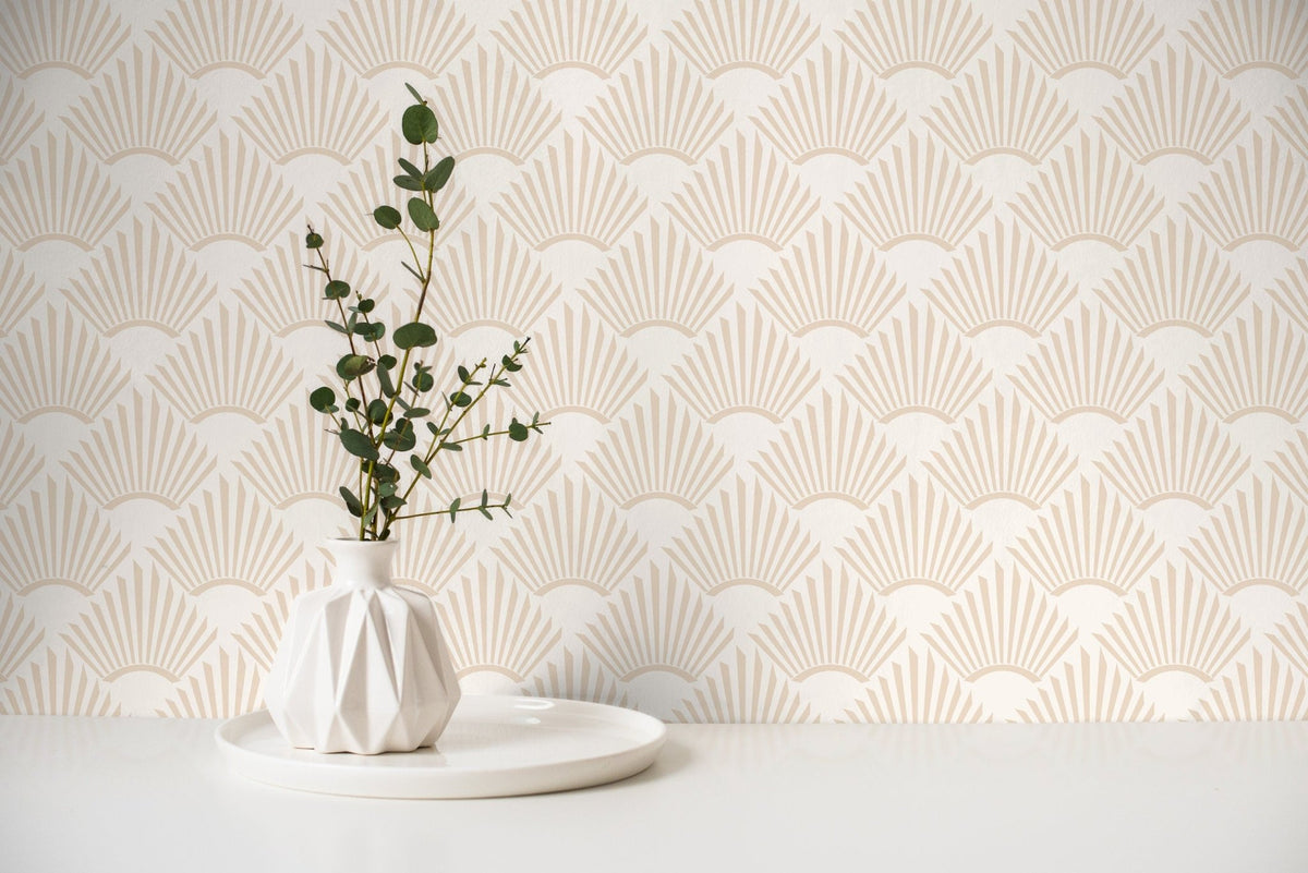 Abstract Fan Pattern Wallpaper - C552 - WallTrend