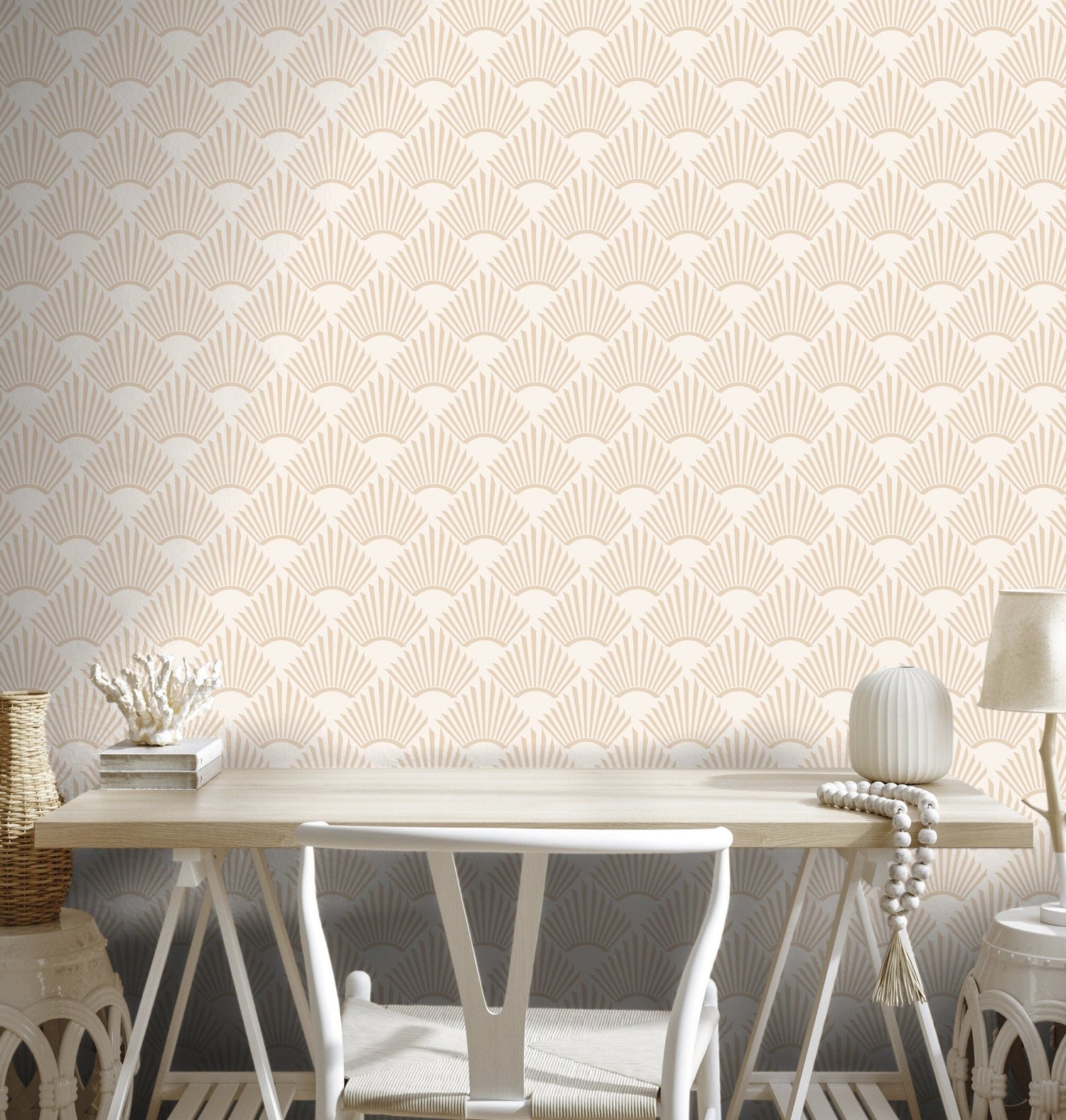 Abstract Fan Pattern Wallpaper - C552 - WallTrend