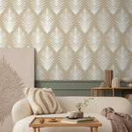 Abstract Feather Herringbone Wallpaper - C604 - WallTrend