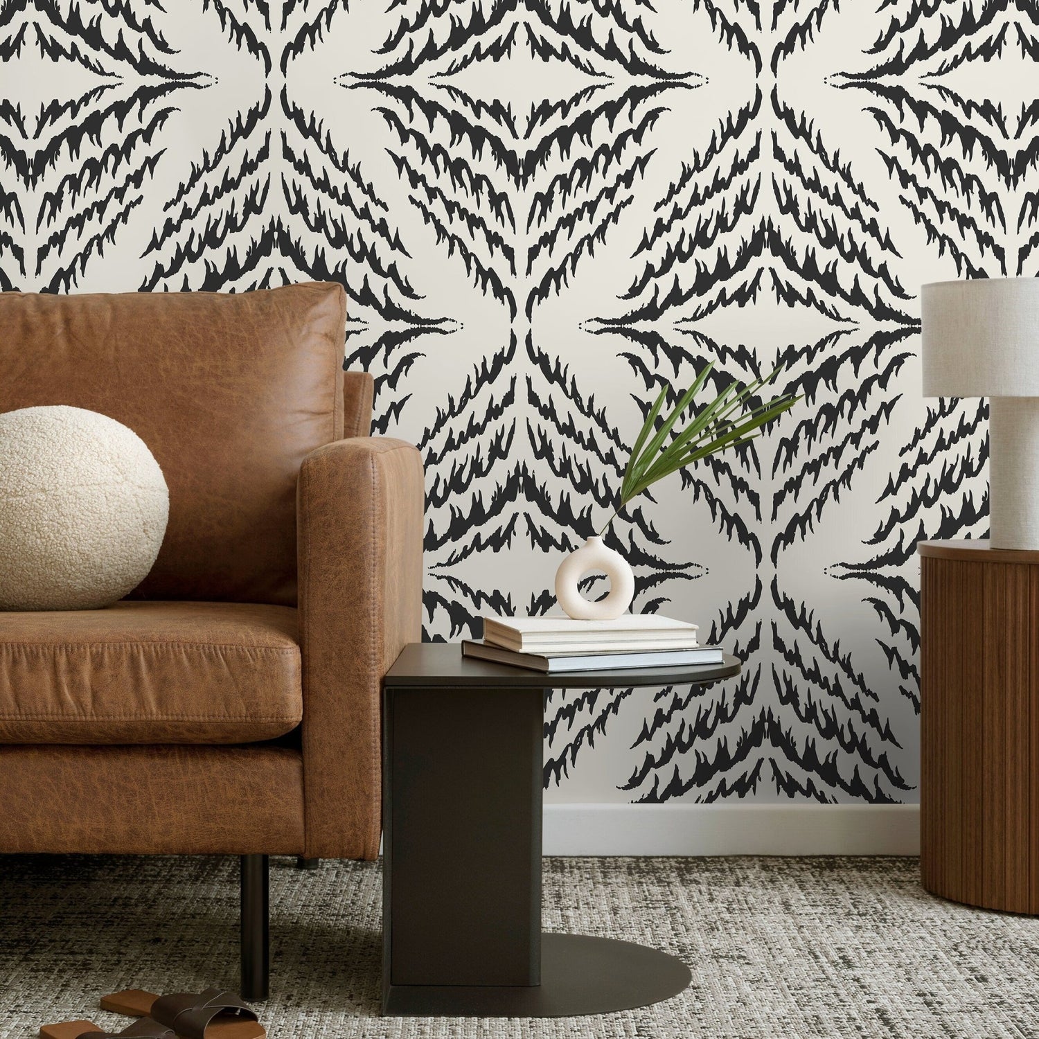 Abstract Feathered Elegance Wallpaper - C504 - WallTrend