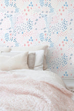 Abstract Floral Doodles Wallpaper - B406 - WallTrend