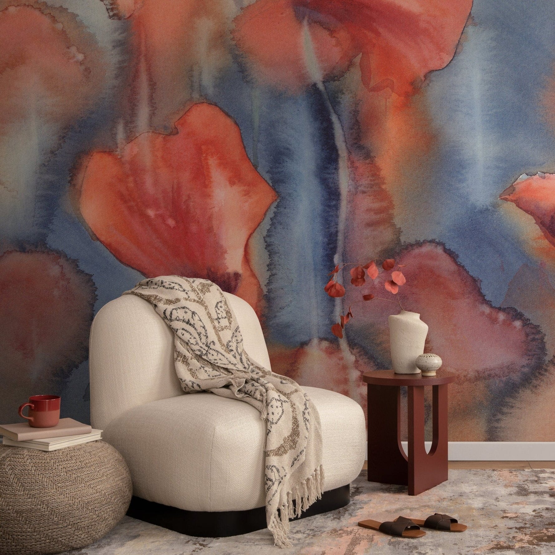 Abstract Floral Elegance Wallpaper - A131 - WallTrend