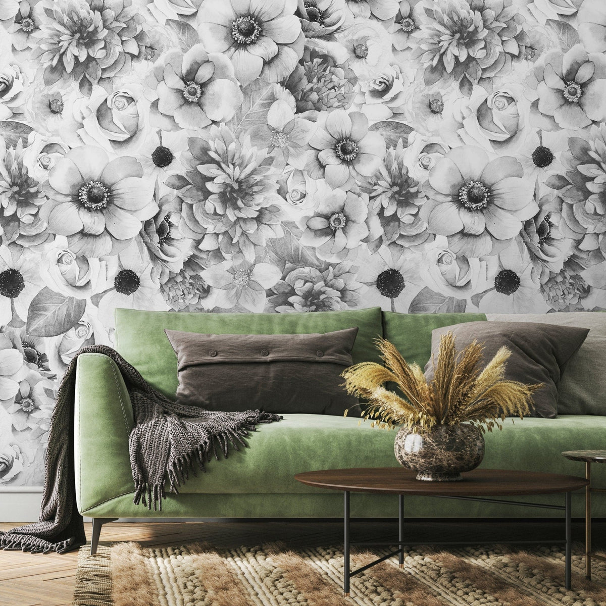 Abstract Floral Elegance Wallpaper - A366 - WallTrend