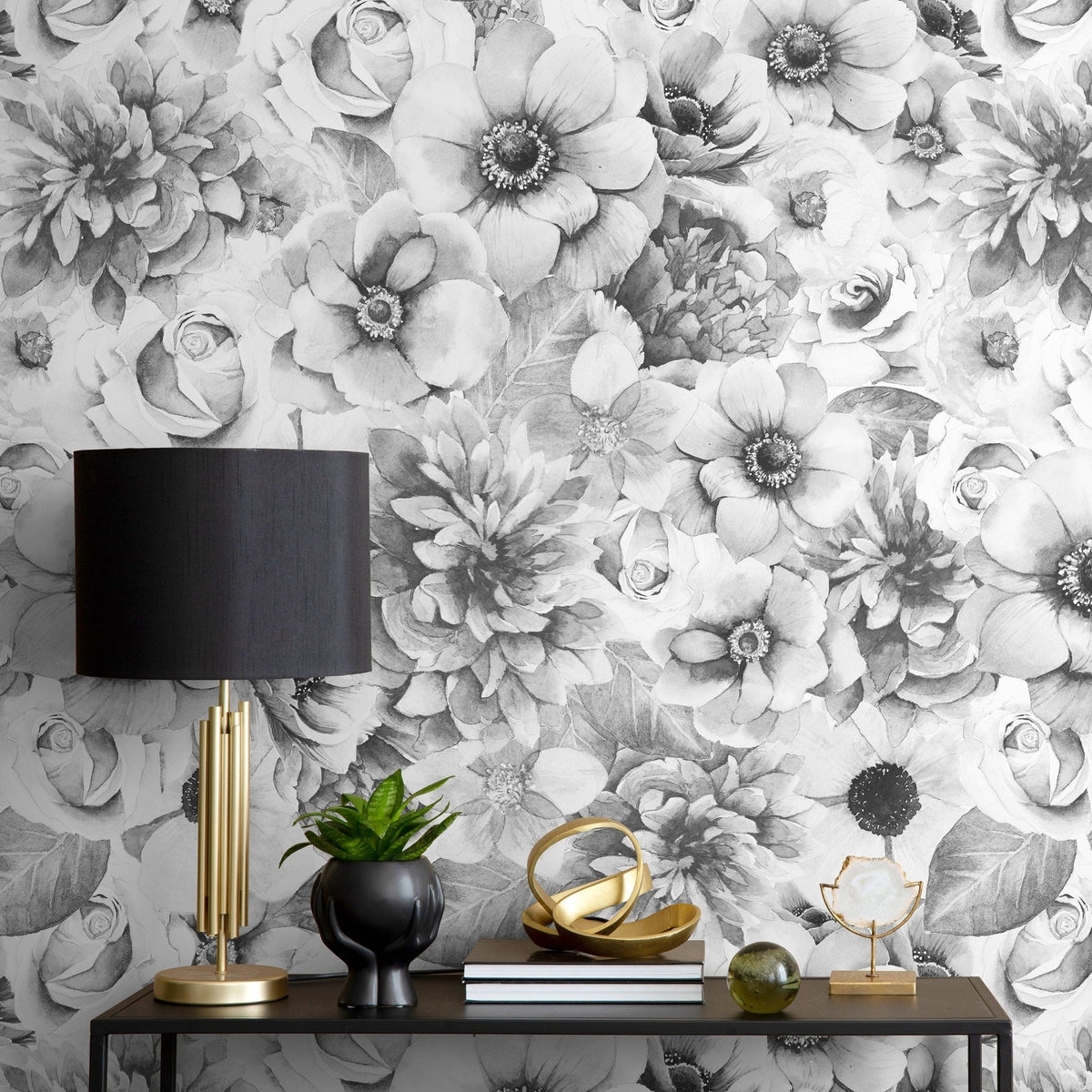 Abstract Floral Elegance Wallpaper - A366 - WallTrend